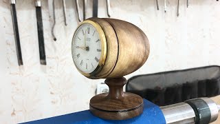 Unique wooden table clock designwoodenclock woodwork [upl. by Cordova]