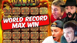 WANTED DEAD OR A WILD WORLD RECORD BIGGEST WIN Top 10 Trainwreckstv Roshtein Spinlife [upl. by Fenwick]