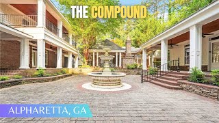 14000 SQFT Multigenerational Compound w 2 Houses  Courtyard  Clubhouse FOR SALE North of Atlanta [upl. by Dlanor]