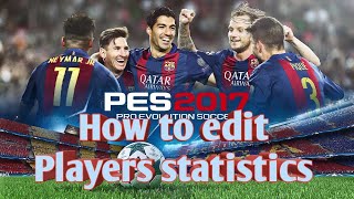 How to edit player stats in pes 2017pes efootball pesmobile pes21 pes2020 Fyp football [upl. by Sudnor]