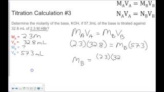 Titration Calculations [upl. by Gainer]