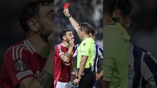 Bruno Fernandes Red Card vs FC Porto vs Manchester United after receiving a second yellow card [upl. by Ardnaek20]