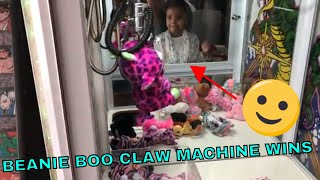 Beanie Boo Claw Machine Wins On Our Love Gift Arcade Crane Game [upl. by Llyrehc]