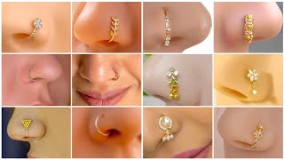 Latest Gold Nose Ring Design 2024  Gold Nose Ring New Design Gold Nose Pin Designs [upl. by Hollenbeck]