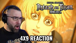 ATTACK ON TITAN 4X9 REACTION Shingeki No Kyojin Brave volunteers [upl. by Jackelyn]