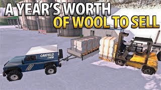 A YEARS WORTH OF WOOL TO SELL  Farming Simulator 17  Oakfield Farm  Episode 29 [upl. by Algar]