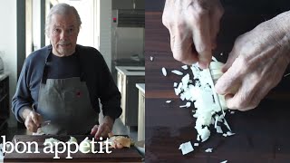 Jacques Pépin Dices an Onion  Bon Appétit [upl. by Lotte]