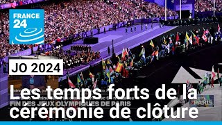 JO 2024  les temps forts de la cérémonie de clôture • FRANCE 24 [upl. by Neerhtak]