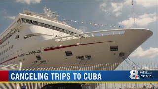 Carnival Cruise line cancels trips to Cuba [upl. by Adnirak302]