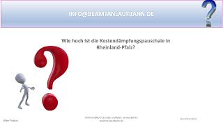 Beamte  Kostendämpfungspauschale I Dienstherr RheinlandPfalz I Versicherungsinfos für Beamte [upl. by Kcirdef]