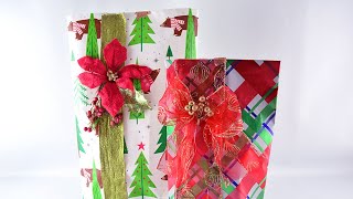 Make A Wrapping Paper Gift Bag In UNDER 5 MINUTES shorts [upl. by Assille44]