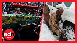 Funerals Held for Victims of Snow TRAGEDY in Pakistan [upl. by Delphina]