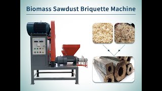 Sawdust Briquette Machine  Biomass Briquette Press Machine [upl. by Padraic]