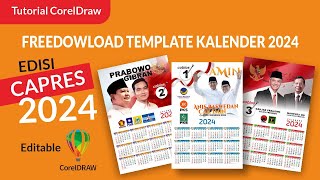 FREEDOWLOAD TEMPLATE KALENDER 2024  Format CorelDraw  Gunlar Channel [upl. by Jessen635]