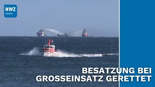 Öltanker brennt auf Ostsee vor Kühlungsborn [upl. by Winnick]