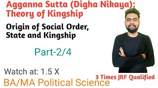 Agganna Sutta Digha Nikaya Theory of KingshipAgganna Sutta Political Thought in Hindi Society [upl. by Ianaj]