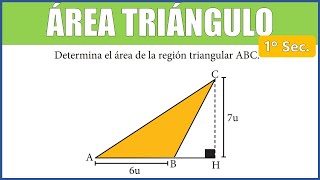 ÁREA de un TRIÁNGULO  Determina el área de la región triangular ABC [upl. by Naliorf]