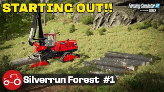 Clearing Our First Trees Silverrun Forest Farming Simulator 22 Lets Play Episode 1 [upl. by Korfonta322]