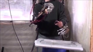 Homemade Exoskeleton Suit with Robotic Terminator Hands [upl. by Wixted855]