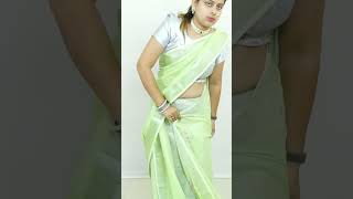 Pure Cotton Saree Draping Tutorial Step By Step  Beginners Saree Draping With Perfect Pleats [upl. by Aoket842]