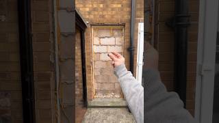 Bricking up an Old kitchen Door  PART  1🧱🧱🧱 diy remodel brick [upl. by Wohlert258]