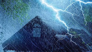 Insomnia relief⛈️sleep fast 💤with heavy rain on tin roof and loud thunder  3 Hz [upl. by Okimuk]