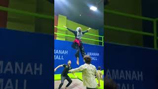 😱 Amana Mall trampolinevideo flipp trampoline lovesongs foryou [upl. by Itoyj]