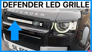 New Land Rover Defender L663 LED DRL Front Grille With Light Bar  Demo amp Fitting Instructions [upl. by Ileane]