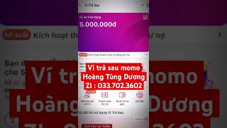 Ví trả sau MoMo dễ đăng kí dễ duyệt dễ rút Hướng dẫn rút ví trả sau hạn mức tối đa vitrasaumomo [upl. by Onifled]