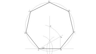 How to draw a regular heptagon knowing the length of one side [upl. by Smitt]