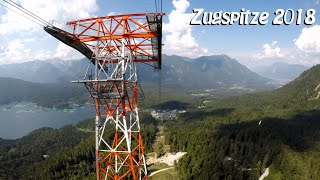 Zugspitze 2018 mit Zahnradbahn Gletscherbahn und die Seilbahn Zugspitze [upl. by Atla869]