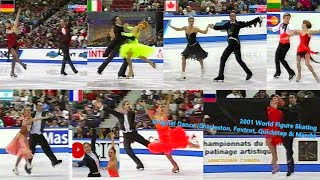 Foxtrot Charleston Quickstep  Ice Dance Set ⛸ 2001 World Figure Skating UK📺 Top 7 no marks [upl. by Madelaine206]