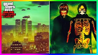 NEW Halloween Weather SKELETON Outfit FREE Clothing Mask UFO GTA 5 DLC 2024 GTA Online Update [upl. by Constantino]