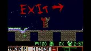 Lemmings  Tricky Level 20 Solution [upl. by Namlak]