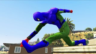 GTA 5 Rainbow Spiderman Parkour Jumps [upl. by Enilesor641]