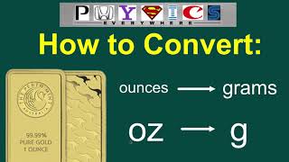 EASY How to Convert OUNCES to GRAMS Ounce to Gram Conversion ozg [upl. by Idid675]