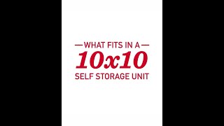 10x10 Storage Unit Size Guide [upl. by Ericksen386]