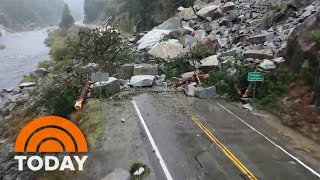 ‘Bomb Cyclone’ Pummels California With Dangerous Mudslides And Flooding [upl. by Legir362]