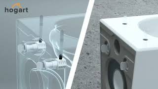 hogart Luna 93E wall hung toilet installation video with Tornado flush system [upl. by Feodore942]