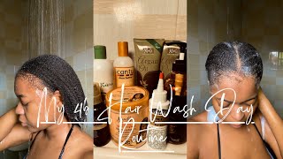 3 My short 4b Hair Wash Day Routine [upl. by Sokcin]