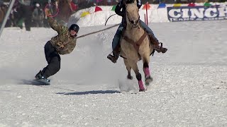 The best of Extreme Horse Skijoring at Canterbury Park [upl. by Ybba]