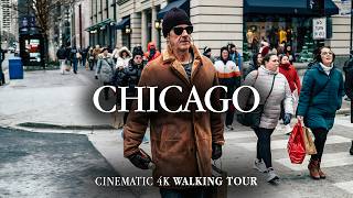 CHICAGO USA Downtown WALKING TOUR  4K Cinematic Virtual Tour with Immersive City Sounds [upl. by Gerick]