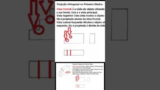 Vista superior projeção ortogonal 1 Diedro desenho técnico mecânico [upl. by Ettenej987]