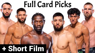 My Full Card Predictions amp Breakdown For UFC Fight Night Cannonier vs Imavov [upl. by Christyna]