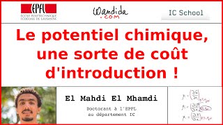 Le potentiel chimique une sorte de coût dintroduction  El Mahdi El Mhamdi [upl. by Liris]