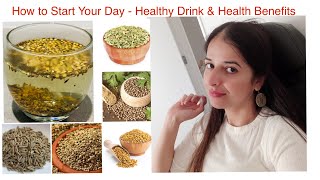 Morning Detox Drink  Jeera Saunf Ajwain Methe and Dhaniya Drink amp its Health Benefits [upl. by Nnylyak]