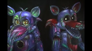 Drawing Funtime Foxy and Lolbit [upl. by Frager896]