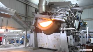 Tilting Rotary Furnace with Bucket Charger [upl. by Heyman]