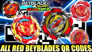 ALL RED BEYBLADES QR CODES 2022  ASTRAL SPRYZEN S7  PROMINENECE PHEONIX P7 DANGEROUS BELFYRE B7 [upl. by Atinet]