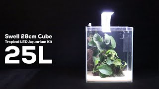 EASY Fish Tank SetUp Guide for Beginners Swell 28cm Cube Tropical LED Aquarium Kit 25L [upl. by Otter]